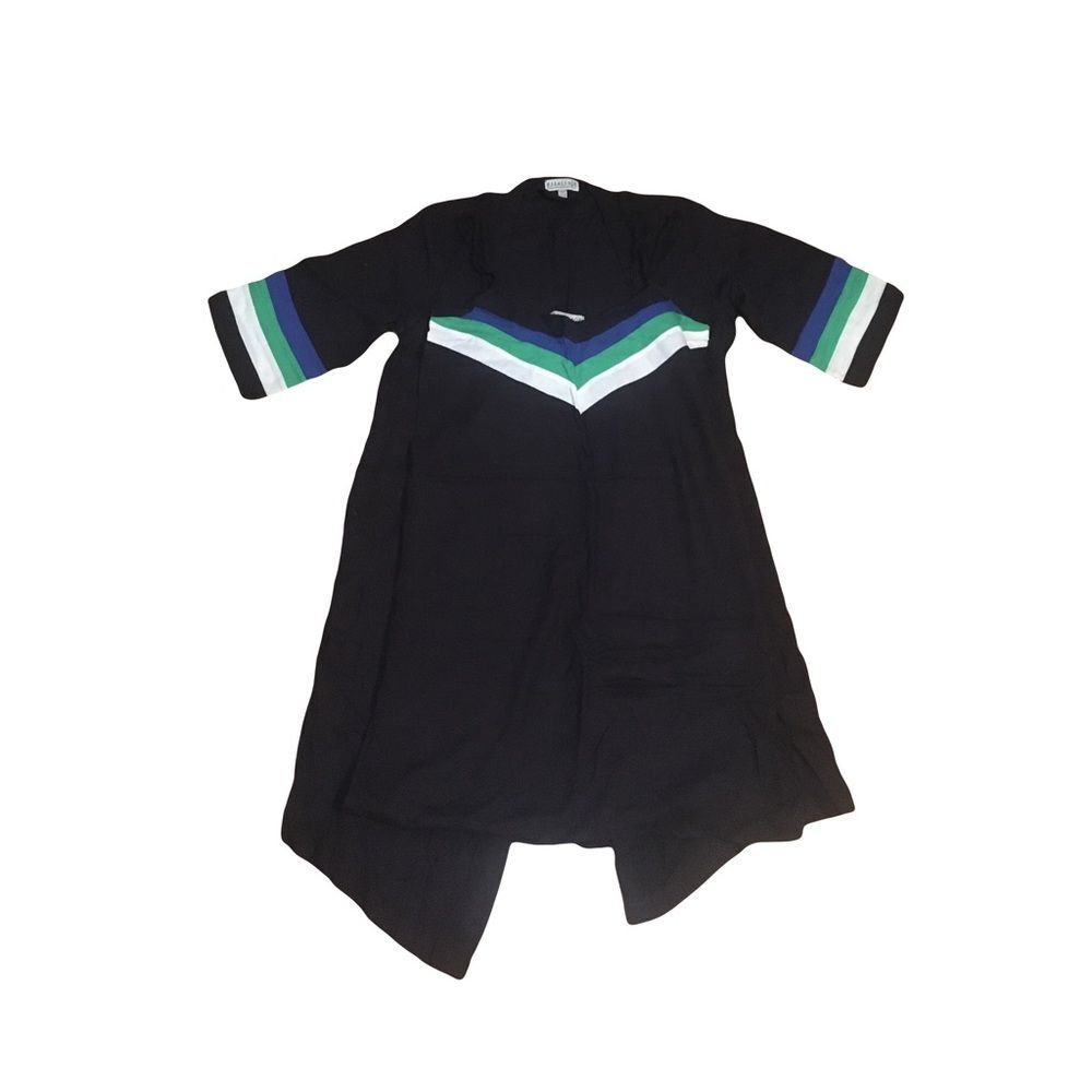 PJ Salvage XS Set Navy dress & robe White & green stripe detail nwot never worn